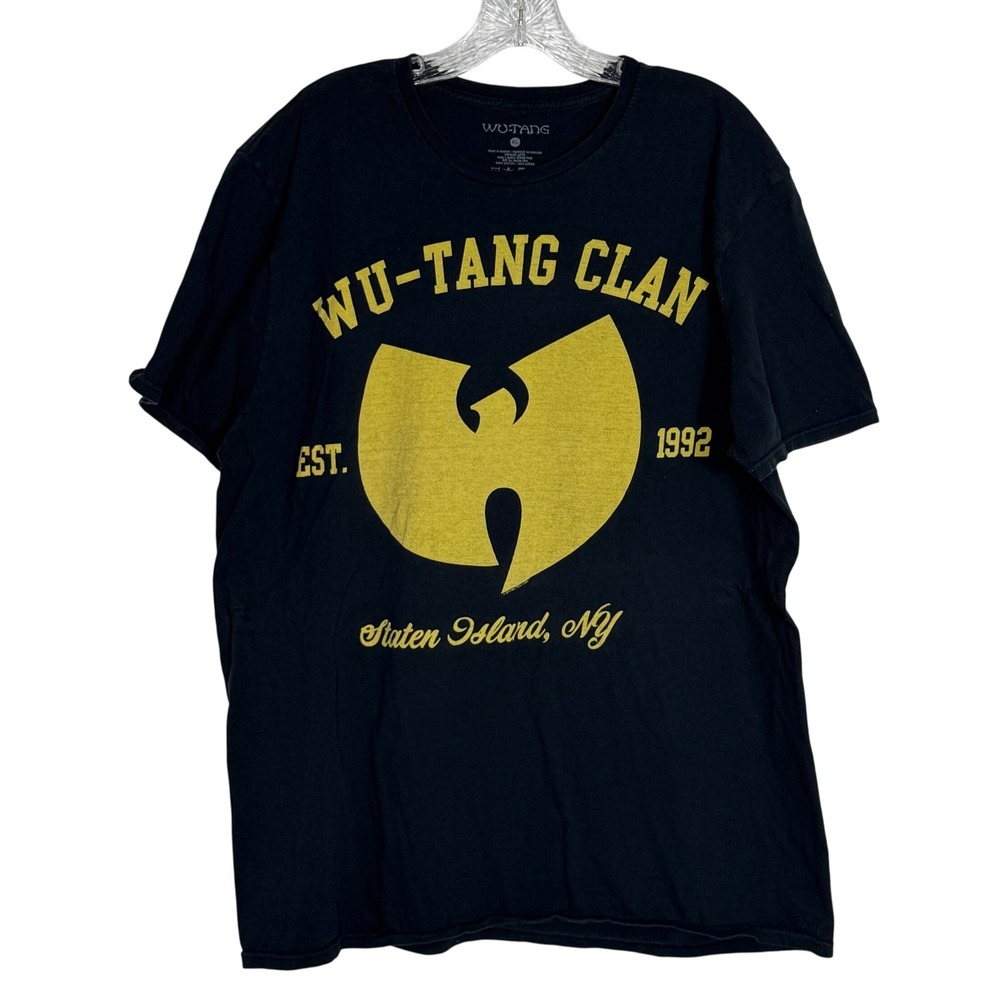 Wu-Tang Clan T-Shirt XL Black Yellow‎ Staten Island NY Hip Hop Rap